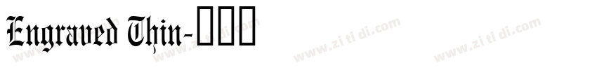 Engraved Thin字体转换